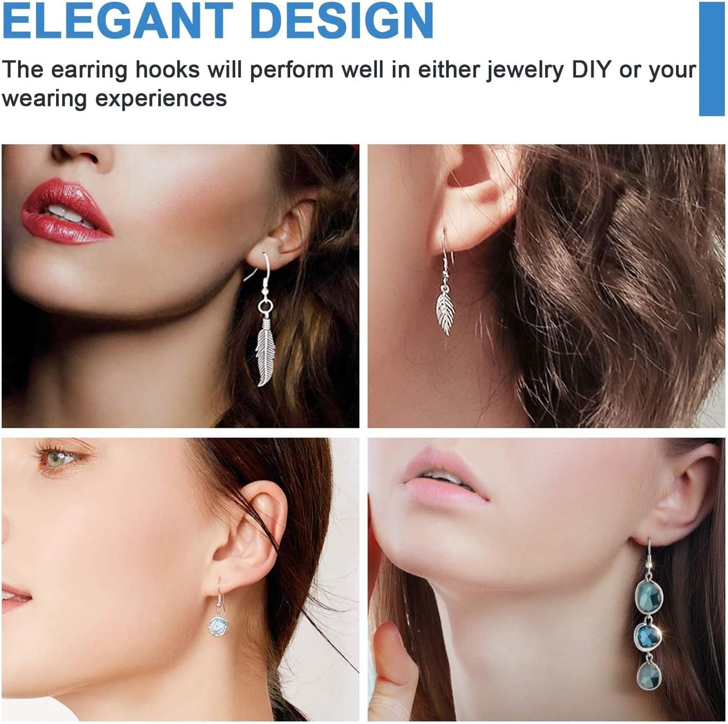 Earring Hooks Sterling Silver Rubber Backs DIY Jewelry