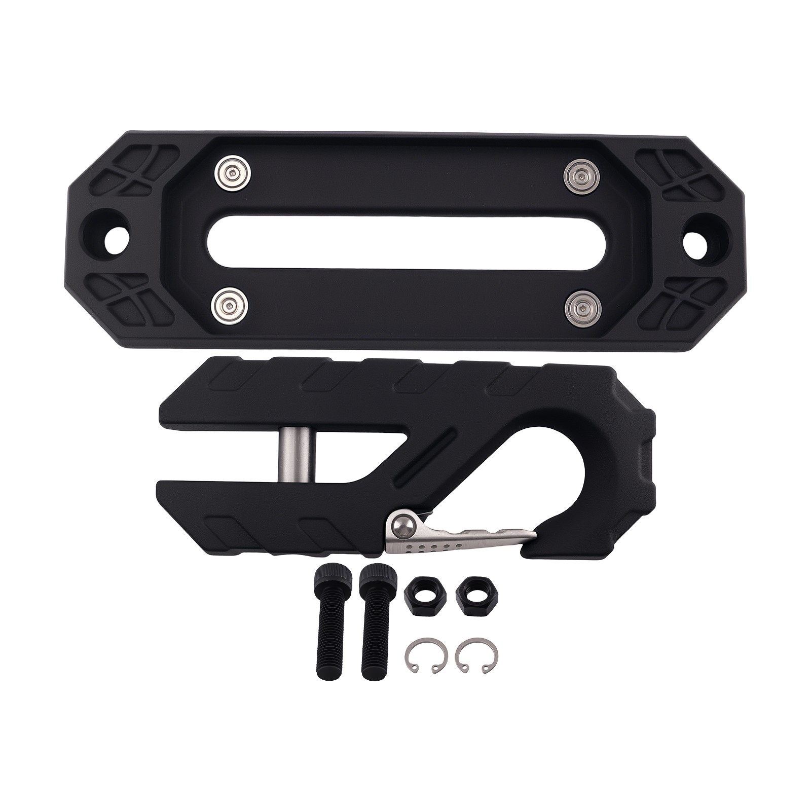Winch Mount Kit Universal 6061 Aluminum Winch Fairlead & 40cr Steel Tow Hook