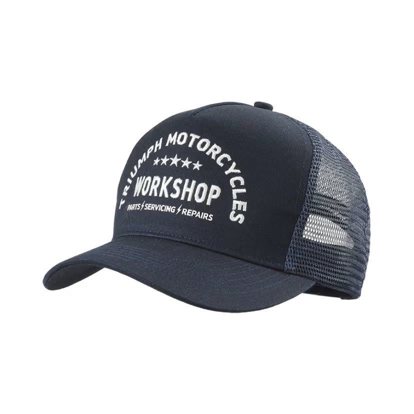 Triumph Motorcycles Workshop Navy/Bone Trucker Cap / Trucker Hat - MCAS24302
