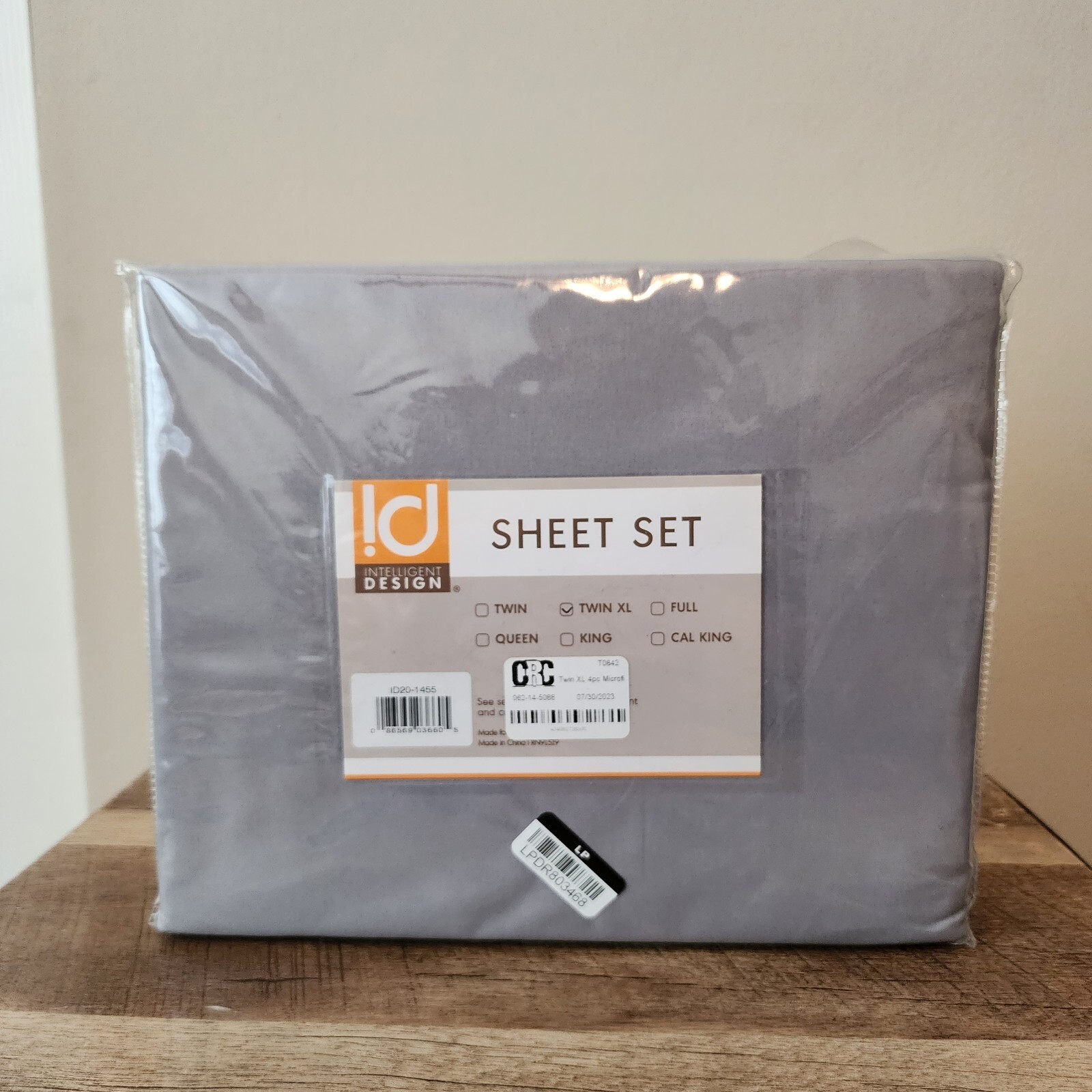 Intelligent Design Microfiber Sheet Set with Side Storage Pockets Charcoal Grey