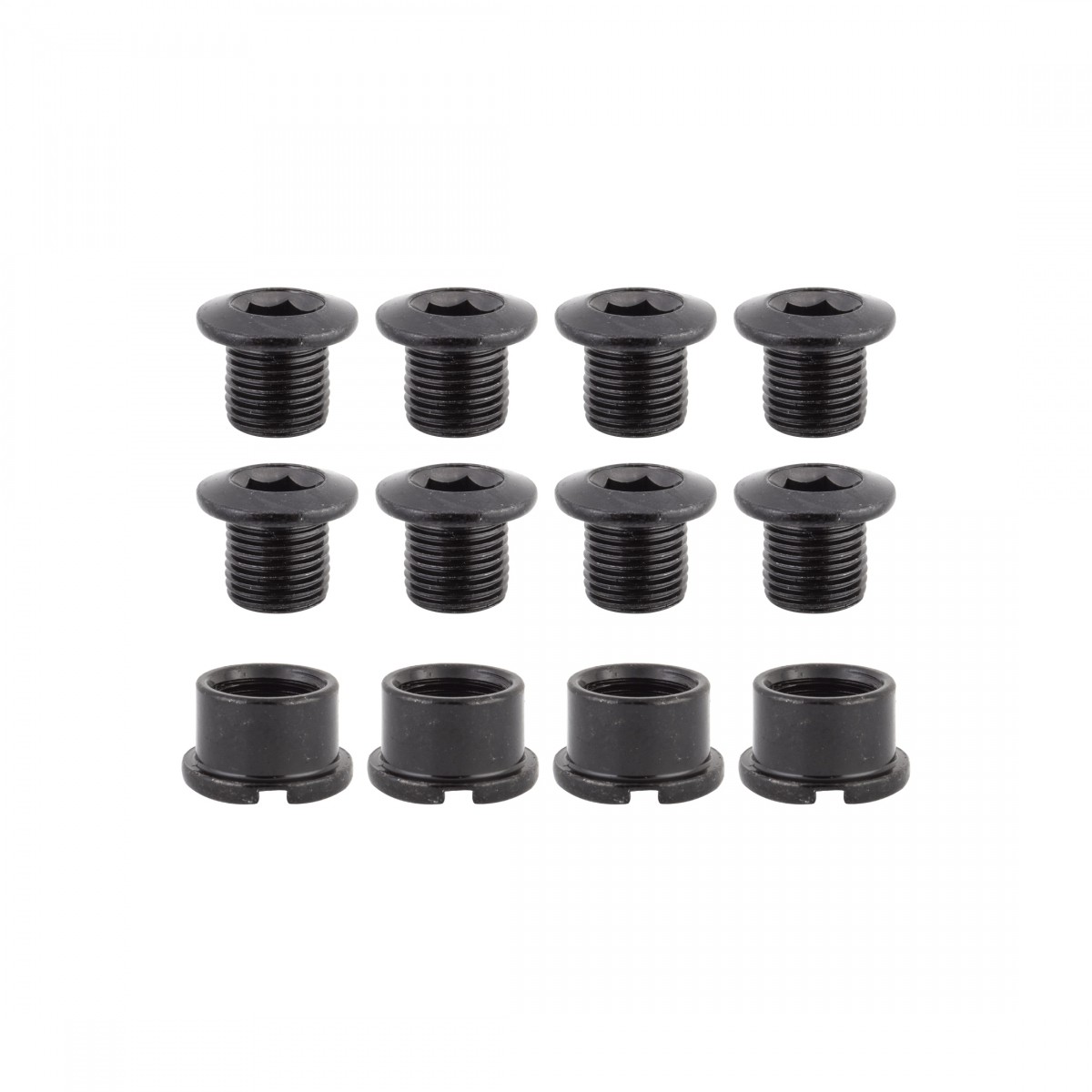Origin8 Thruster 2x MTB Chainring Bolt Set M8x7.5mm Bolt (x8) / M8x7mm Nut (x4)