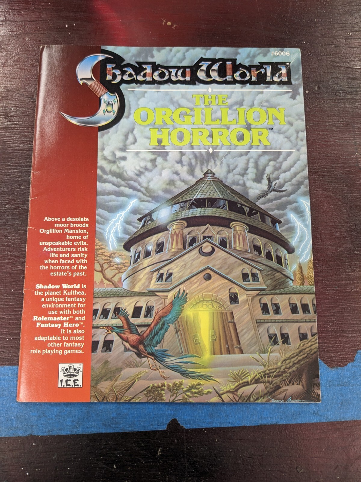 The Orgillion Horror Shadow World 6006 ICE Iron Crown Enterprises Charts Attache