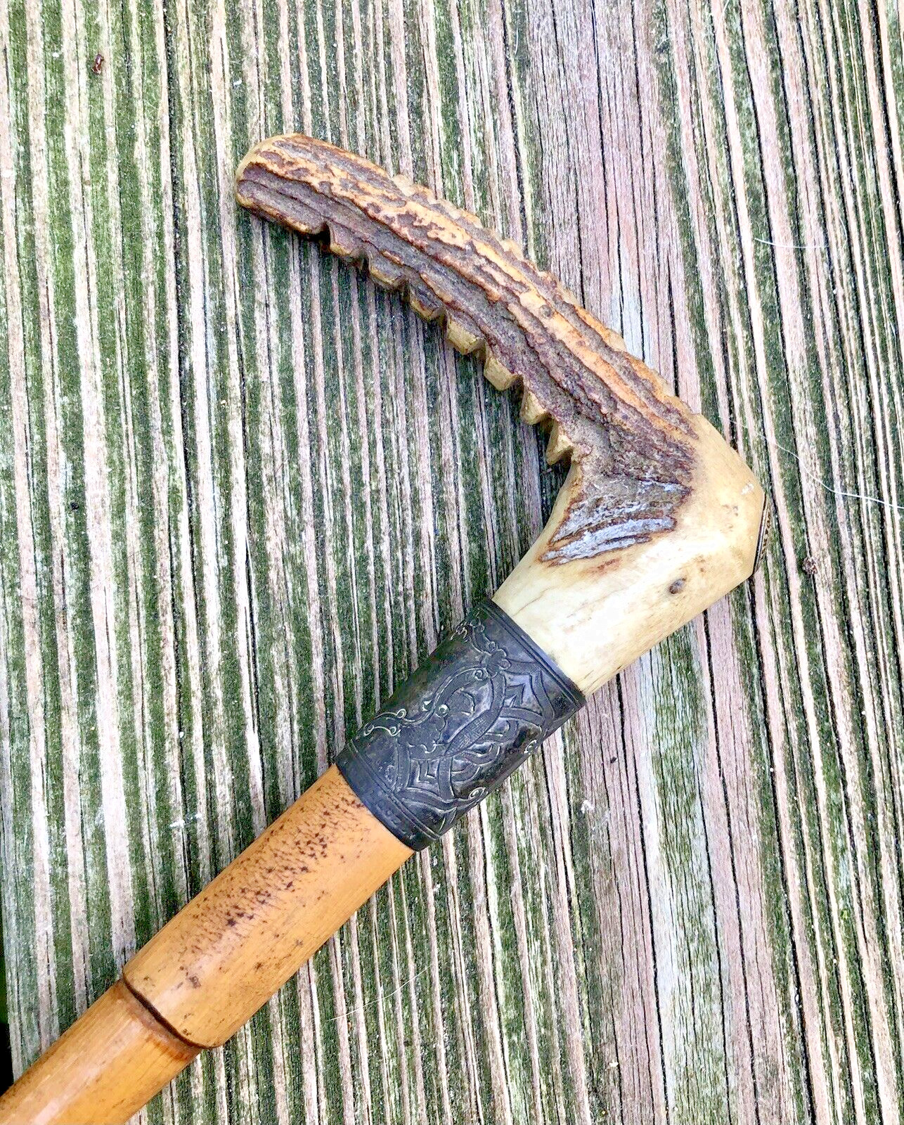 Antique English Horn & Malacca Riding Crop Ashford Maker To The Queen Horse