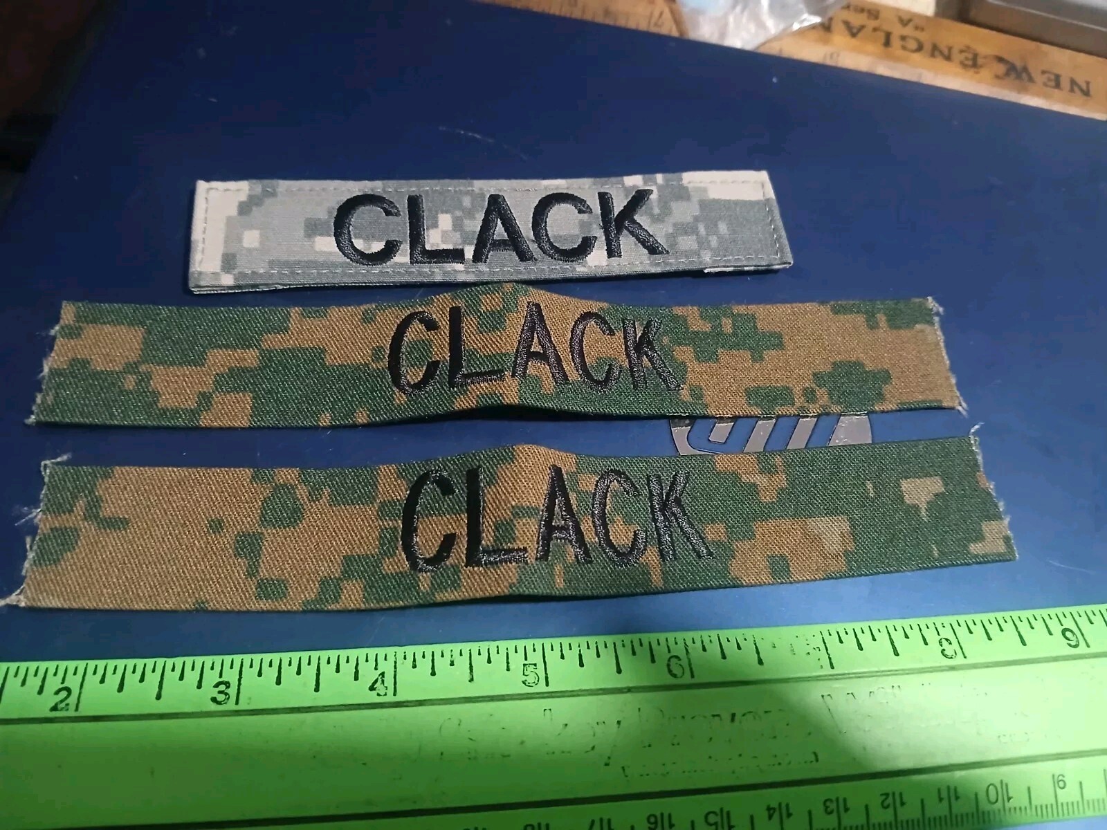 Lot Of 3 Name Tape Strip, Clack (21-046)