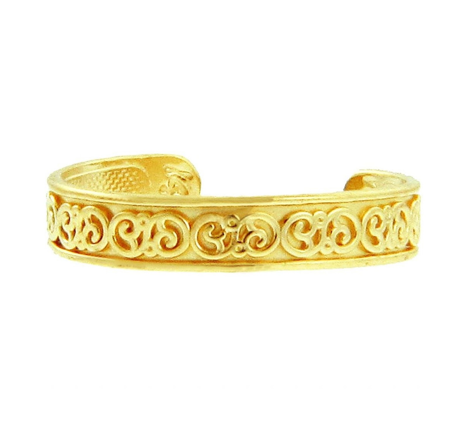 Fancy Floral Yellow Gold Toe Ring (10K Gold)