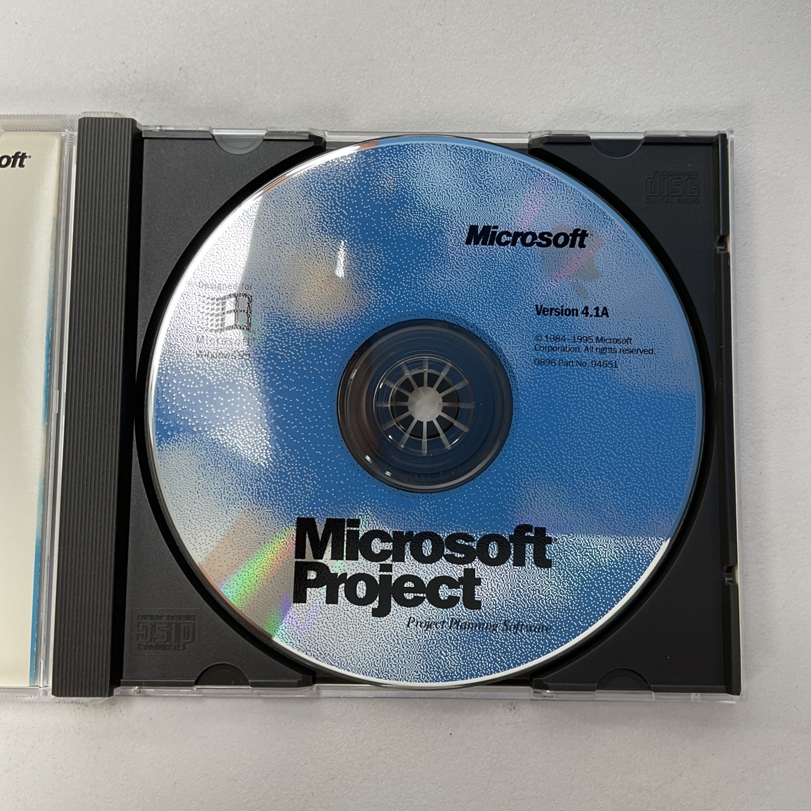 Microsoft Project Version 4.1A 68442 Designed For Windows 95 Vintage Computing