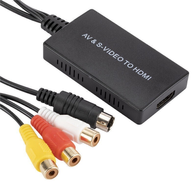 S-Video To HDMI Converter AV To HDMI Adapter RCA Conver 720p@60Hz For HDTV DVD