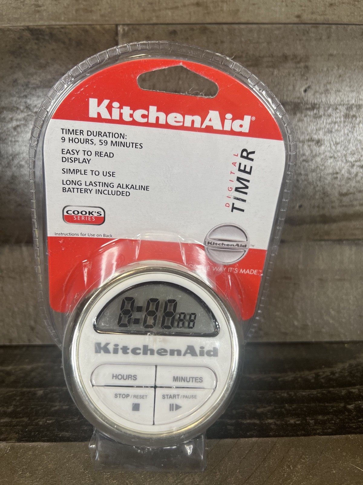 KitchenAid Digital Timer White Cook's Seires KAT150WH Duration 9hrs 59mins New