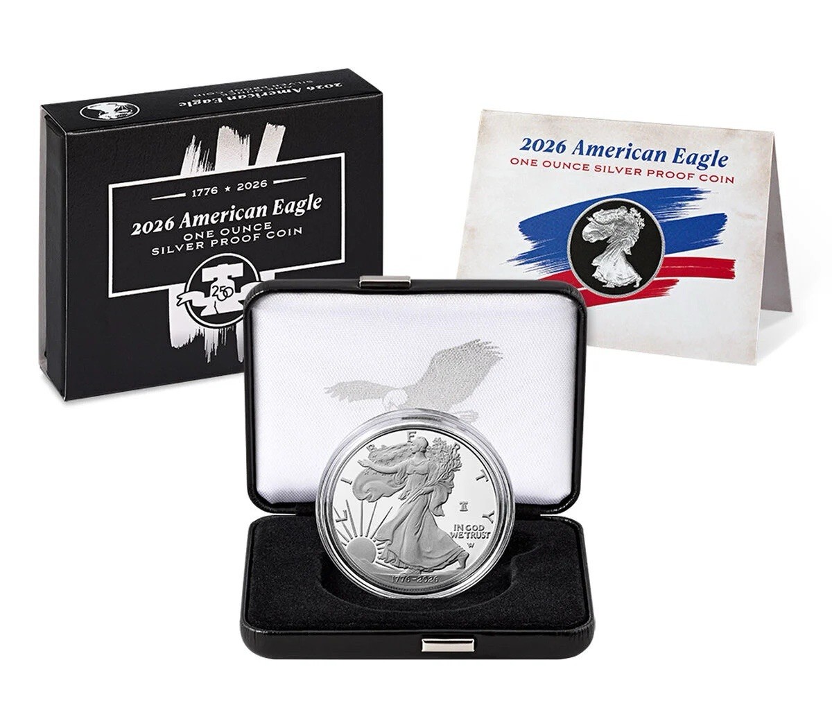 American Eagle 2026 One Ounce Silver W Proof Coin 250th Privy