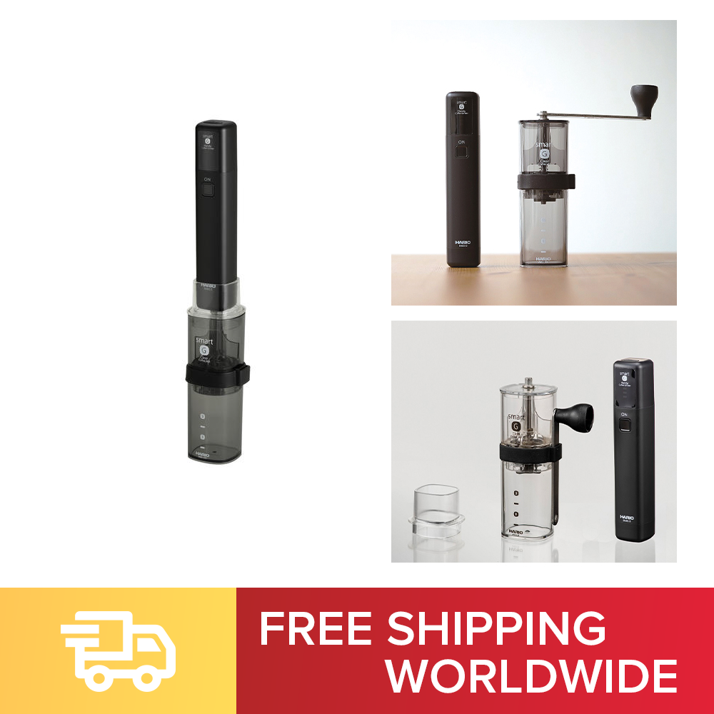 HARIO Smart G Handy Coffee Grinder 2-Way Electric and Hand-Milled EMSG-2B