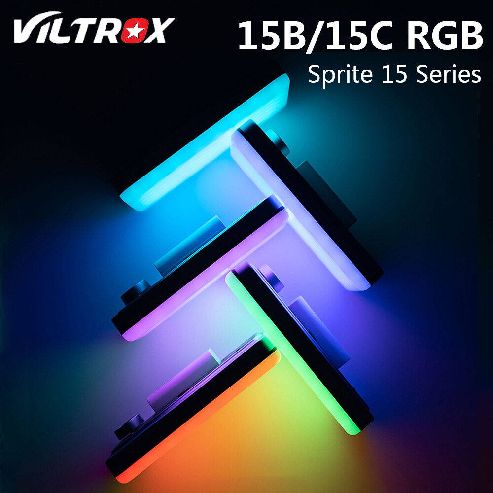 VILTROX Sprite 15C 15B RGB LED Video Panel Light 2800-6800K on-Camera Fill Light