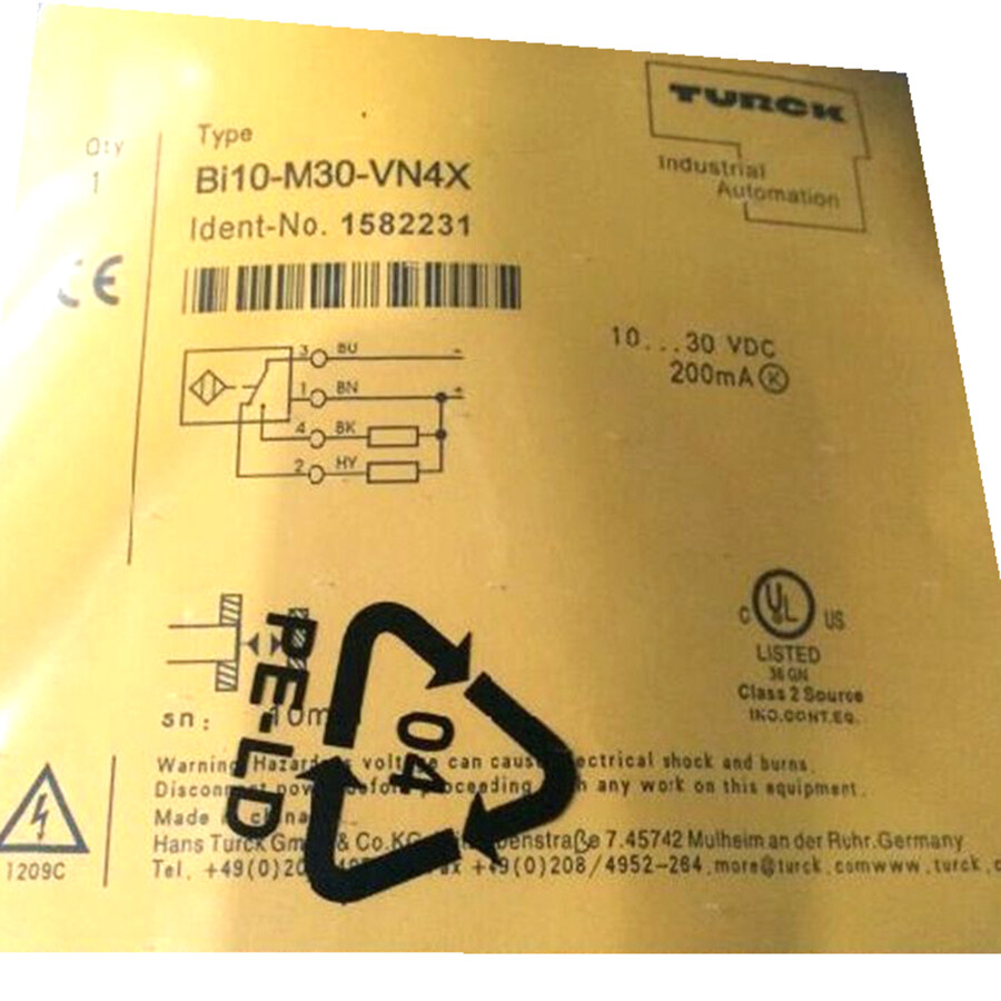 TURCK BI10-M30-VN4X 1582352 Inductive sensor NPN