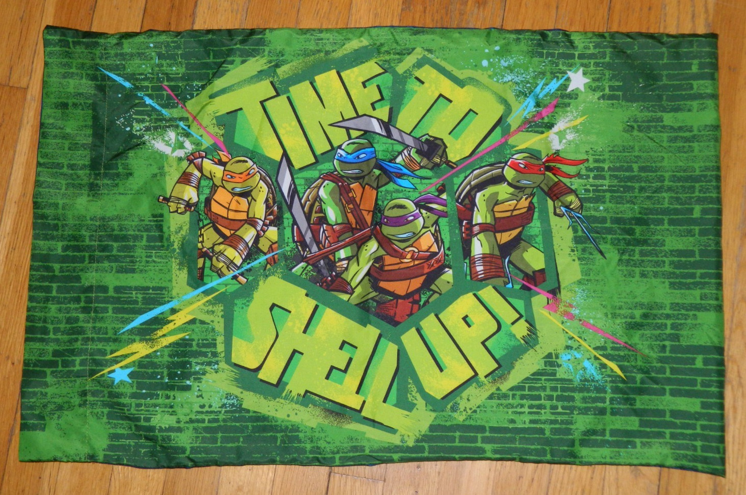 2013 TMNT Teenage Mutant Ninja Turtles Time To Shell Up Pillowcase Nickelodeon