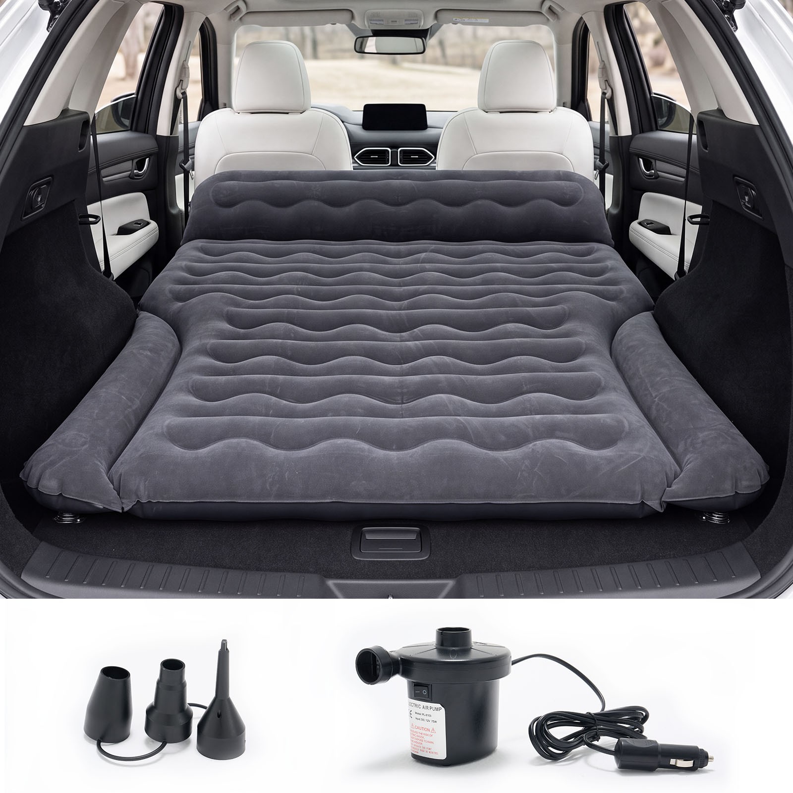 Contoured Air Mattress for SUV Cargo Area with Pump – Waterproof Camping Bed
