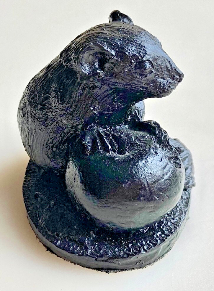 Coal House Collectables Dormouse with Apple Coal Figurine