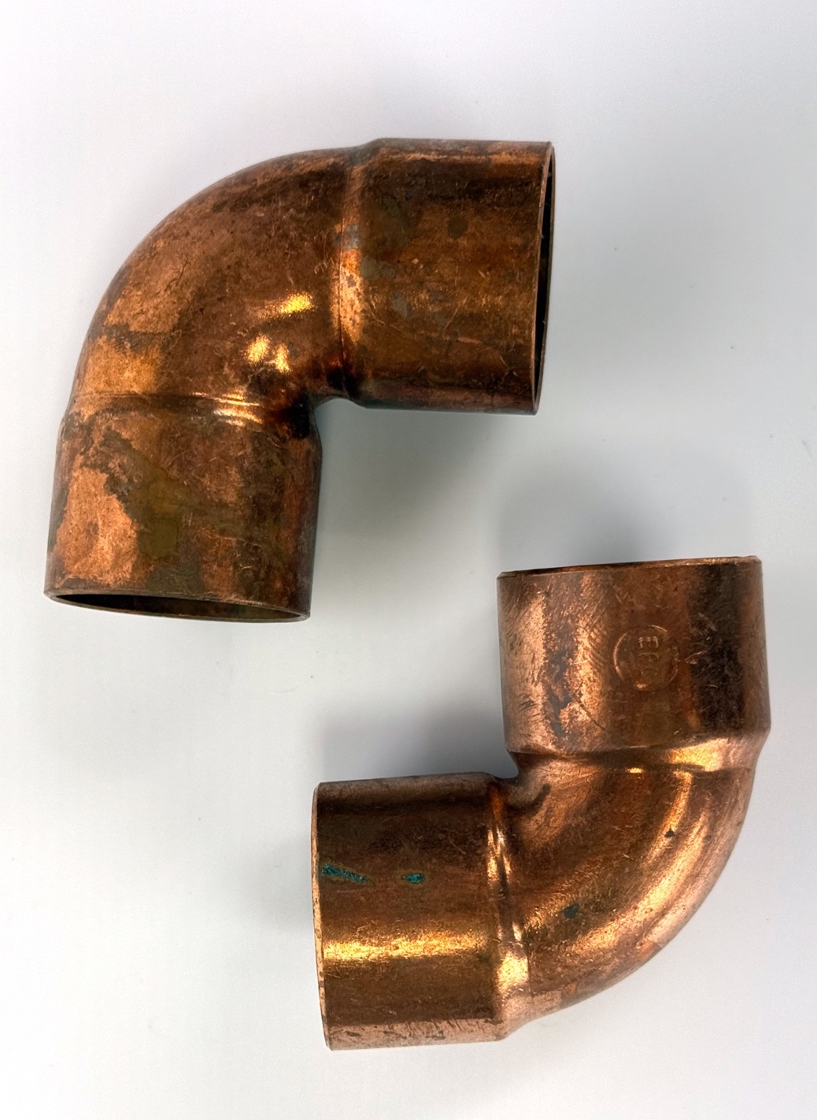 Lot of 2 NOS NIBCO 1-1/2" Sweat x Sweat Copper 90° Elbows C x C Plumbing