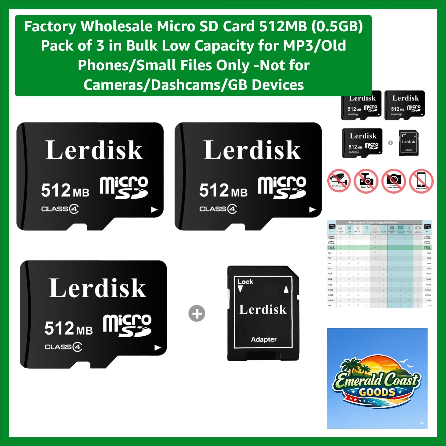 High Stability 512MB Micro SD Cards - Small File Storage for Retro Devices