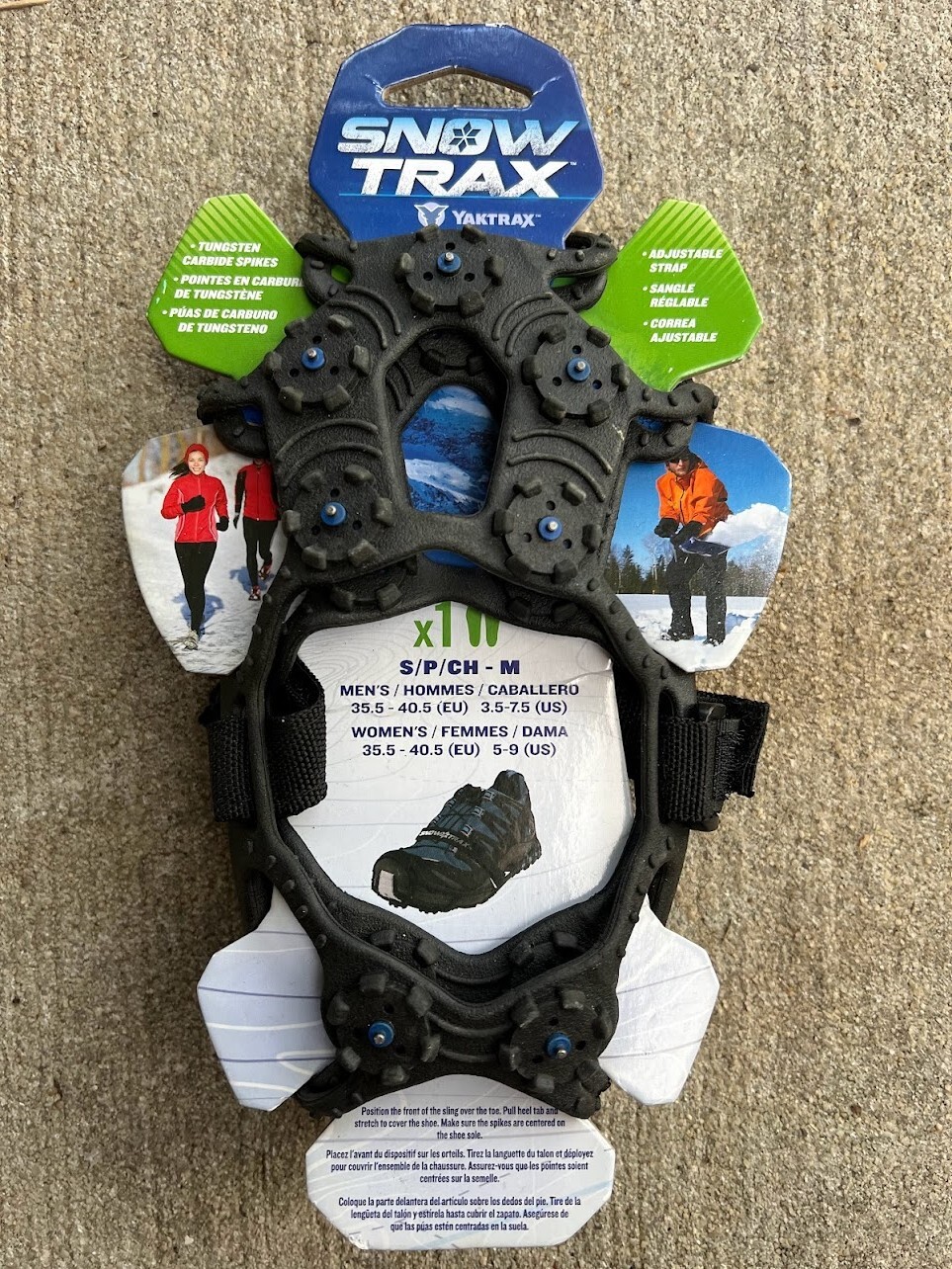 Snow Trax By Yaktrax Men’s 3.5-7.5 Women’s 5-9 Flexible Fit for Boots/Shoes