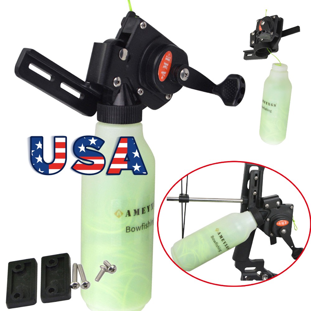 Bow Fishing Reel Rope Pot Bowfishing Tool Archery Recurve Compound Bow Hunting