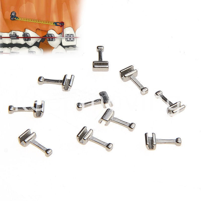 50Pcs Dental Orthodontic Crimpable Hooks Long/Short Type Stainless Steel Wire