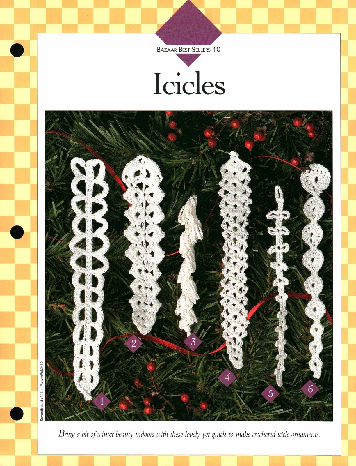 Icicles Ornaments - Bazaar Besties 10 | Vanna Crochet Faves 85100-G