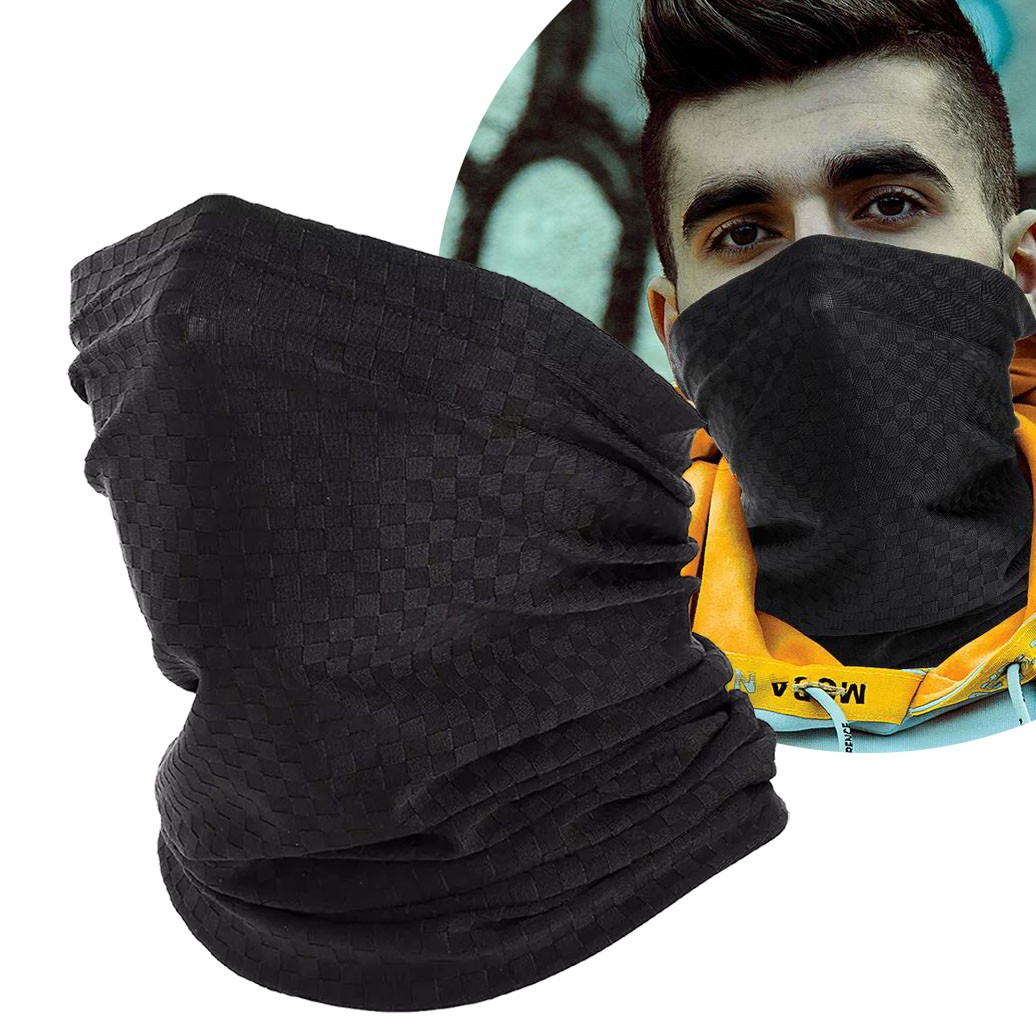 Cooling Neck Gaiter Face Scarf UV Sun Shield Balaclava Bandana Headband Black