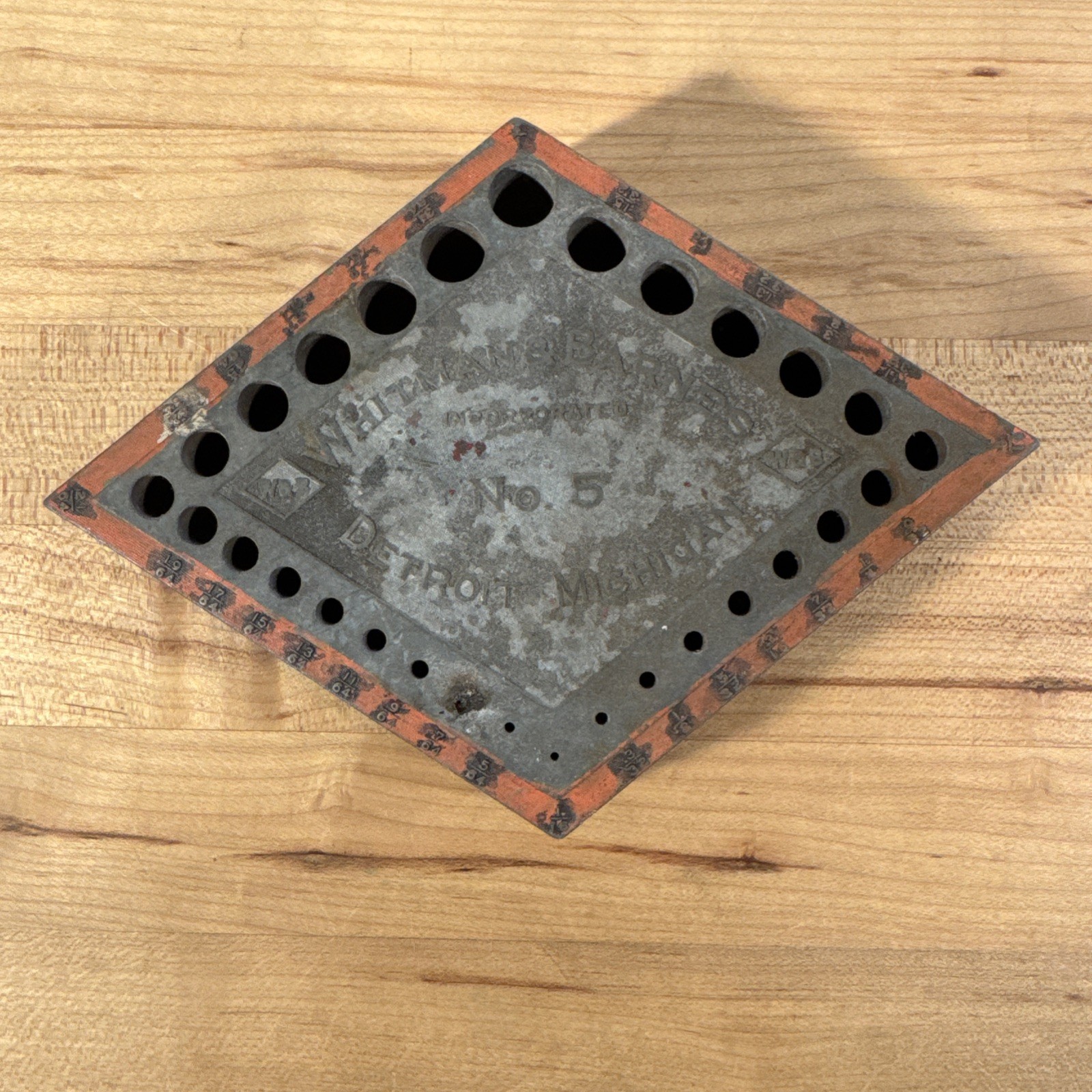 WHITMAN  & BARNES NO 5. Machinist Drill Bit Index-FRACTIONAL /SAE, Detroit, USA