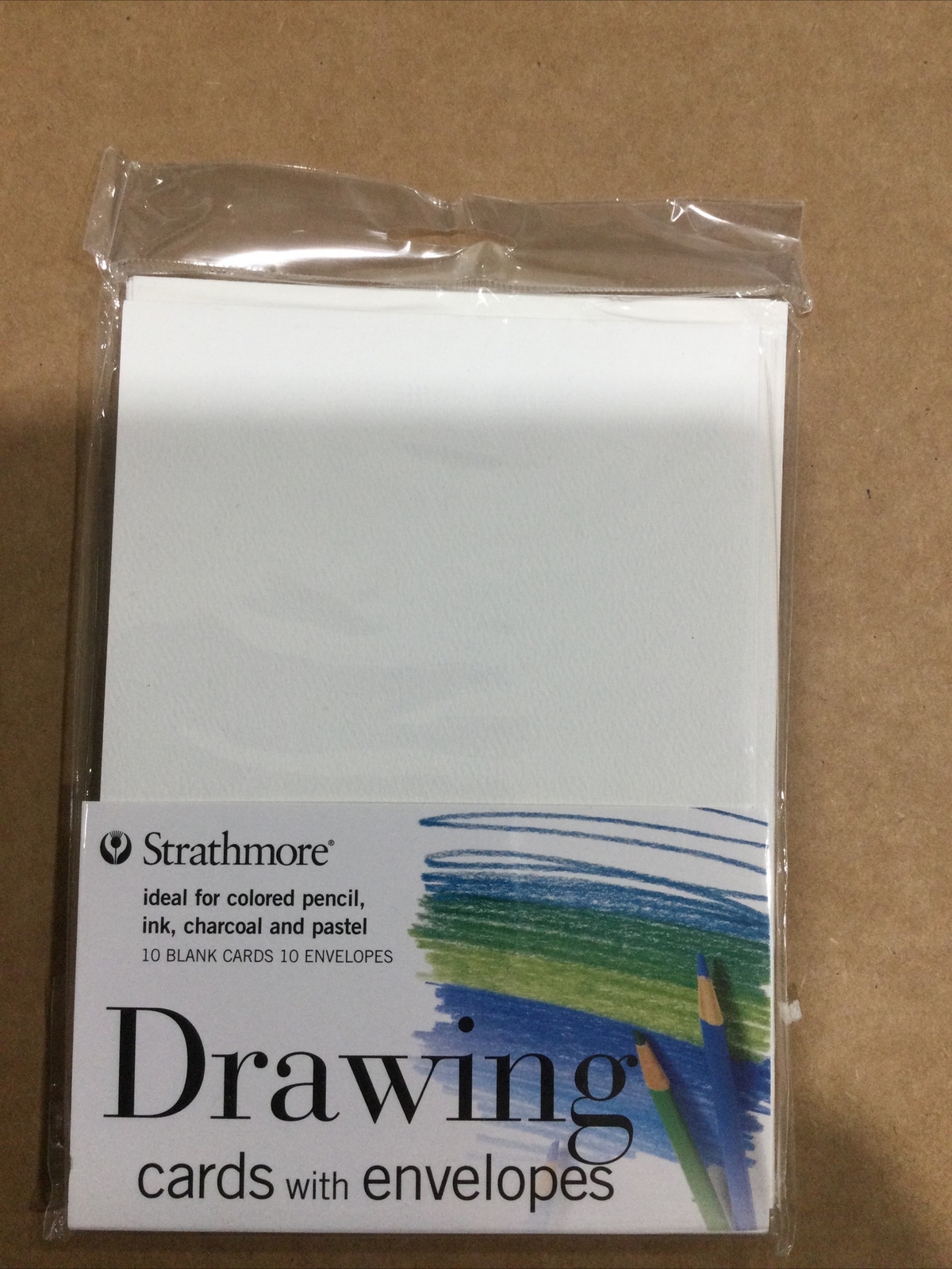 Strathmore 105-25 Drawing Cards and Envelopes 5" x 6.875", 10 Pack,