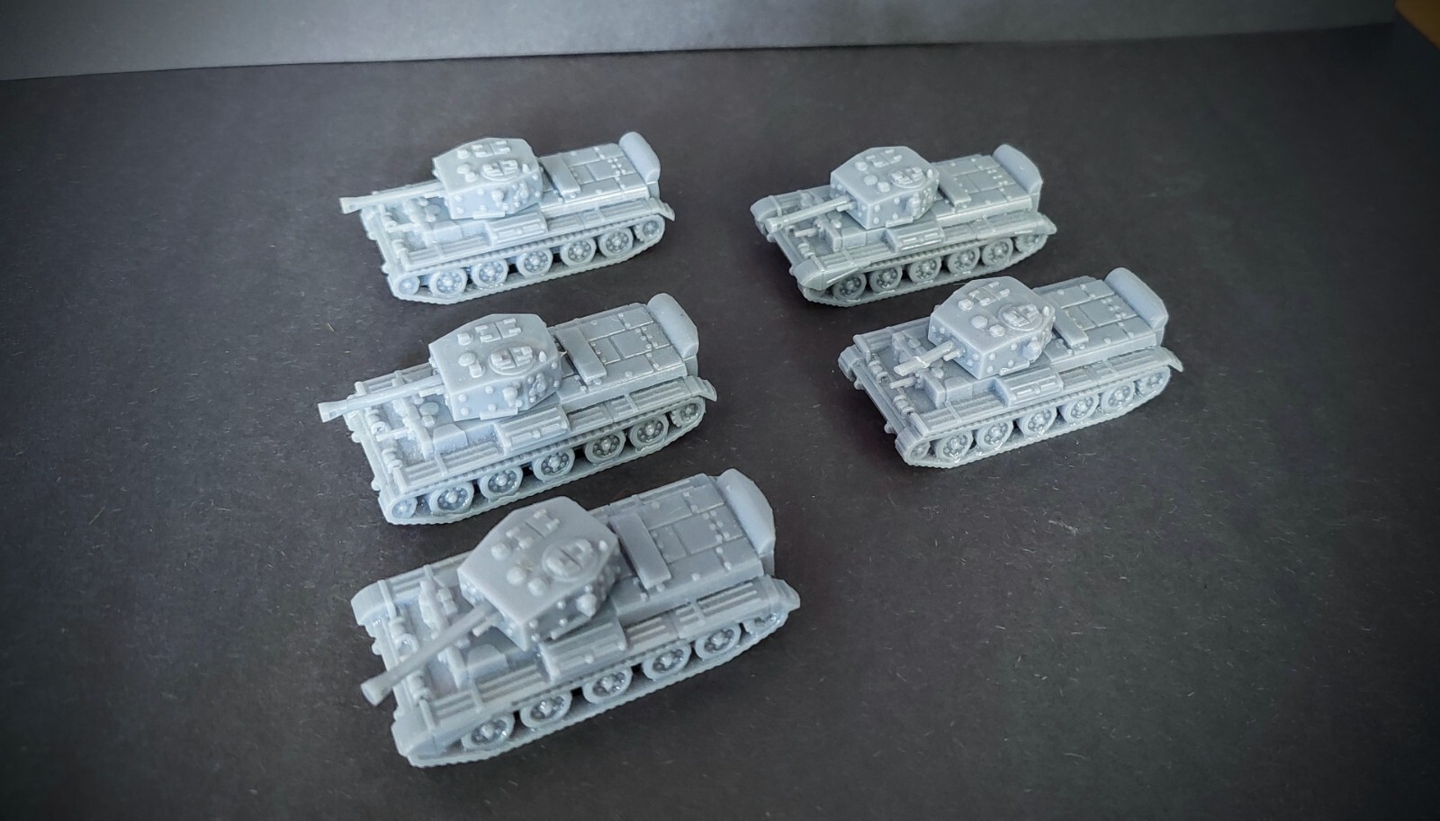 1/72nd Scale British Cromwell V Tank Platoon X5 20mm Scale
