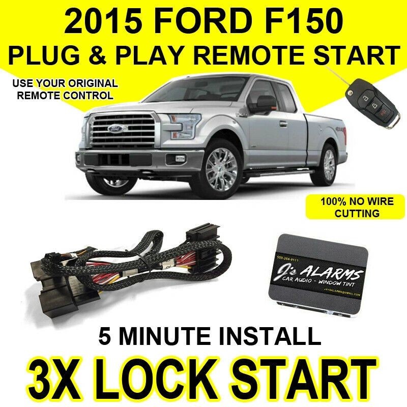2015 Ford F-150 Remote Start Plug and Play Easy Install Truck F150 3X Lock F02