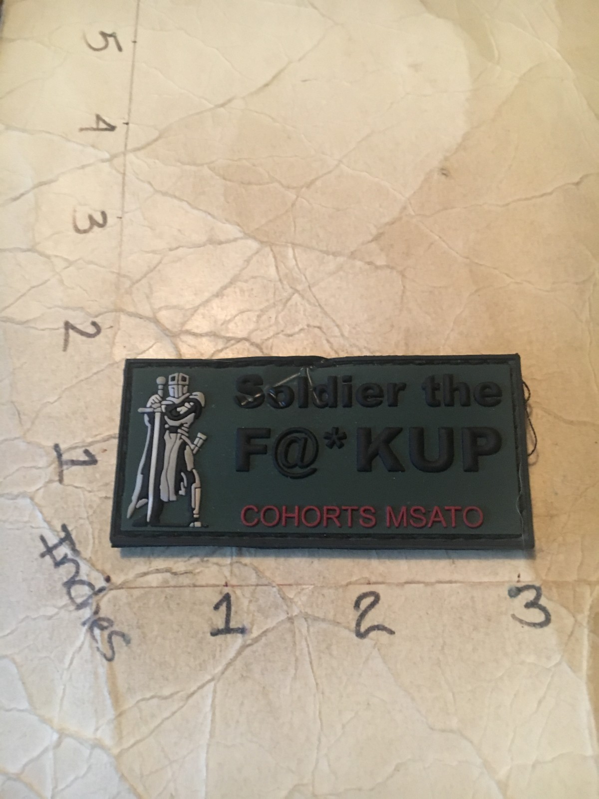 US Army Soldier Cohorts MSATO Morale PVC Patch 9/20/25 with hook & loop back