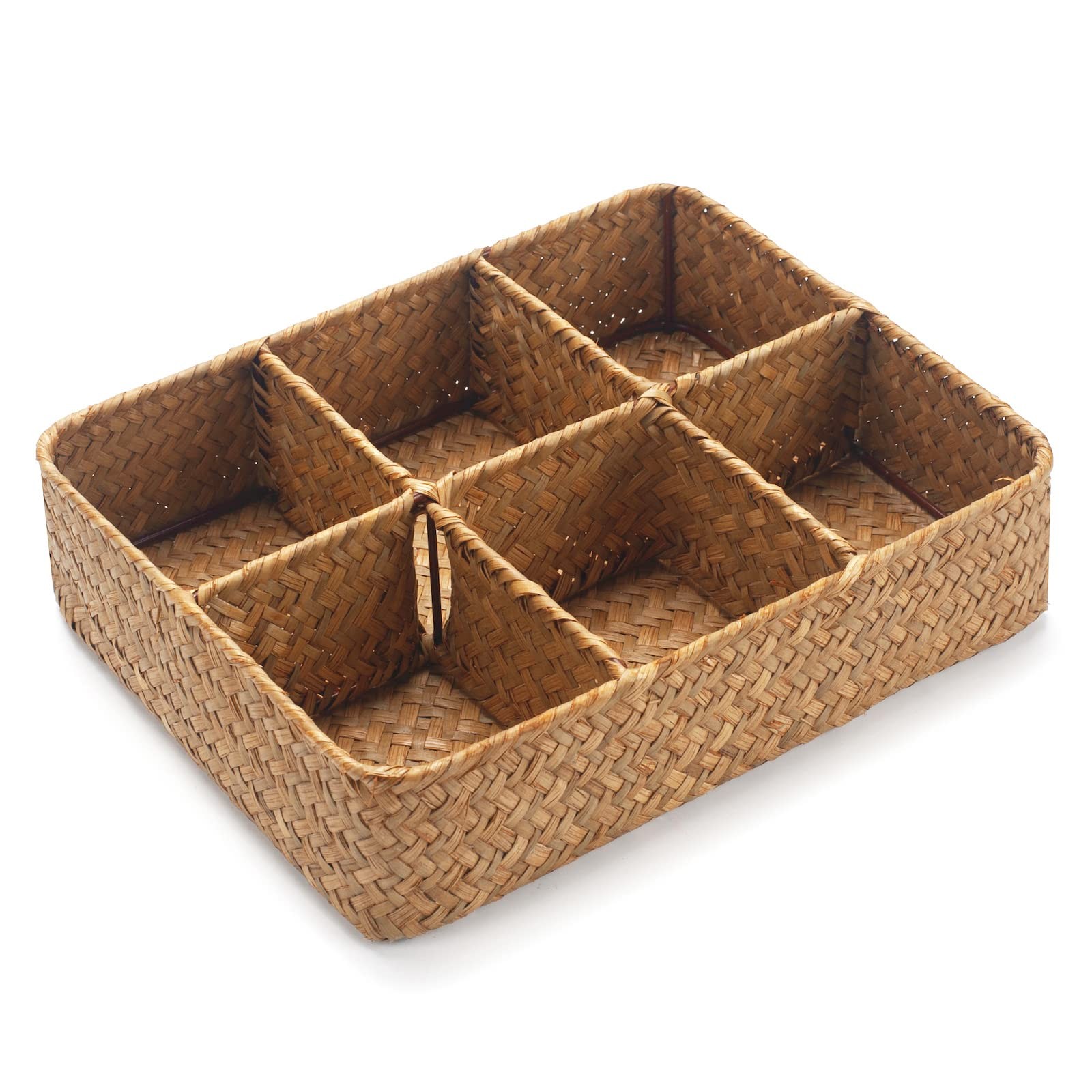 Tea Bag/Sugar Packet Holder, Coffee 10.2 x 7.9 x 2.6 inch, 6 Divided Basket
