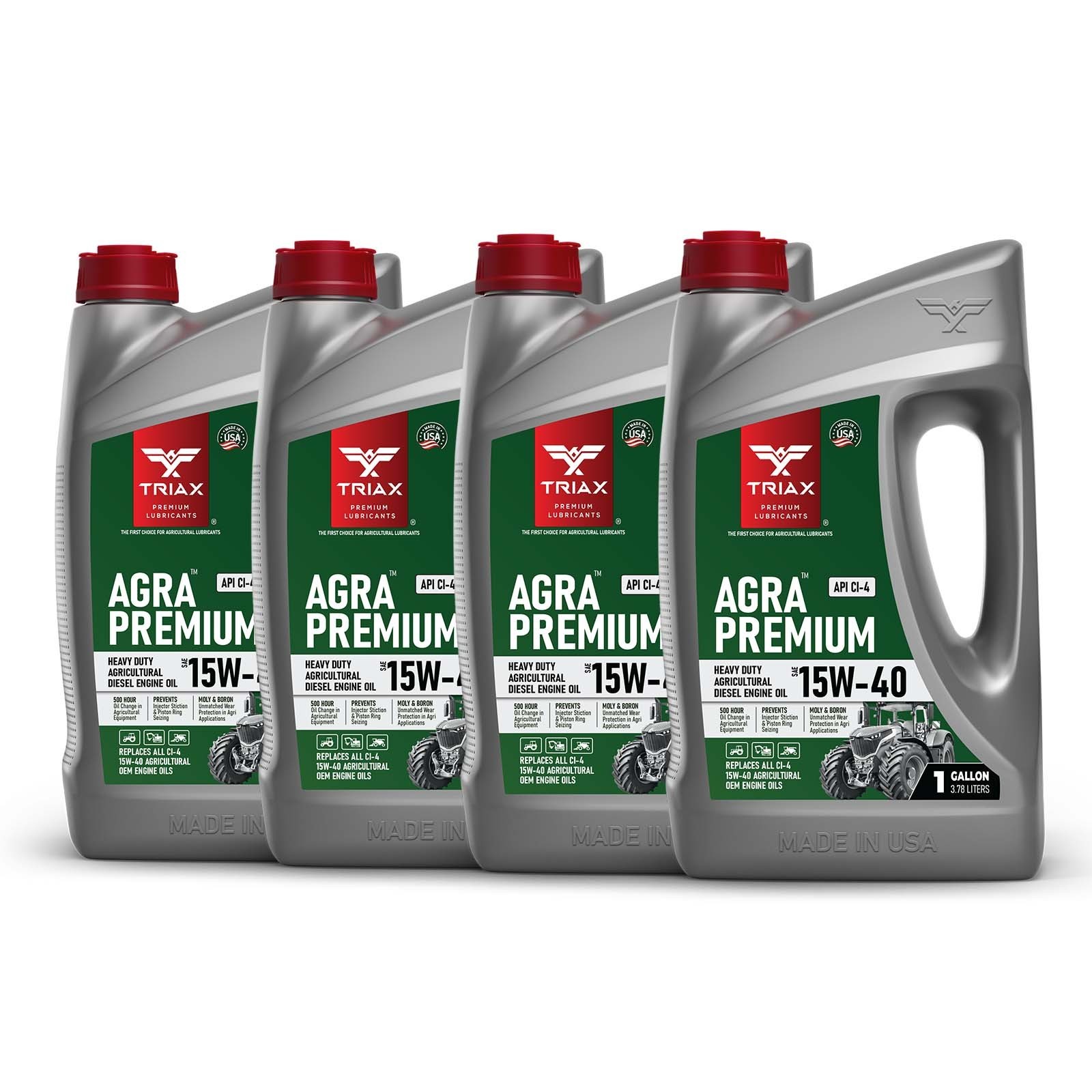 Agra Premium 15W-40 API CI-4 Super Heavy Duty Diesel Engine Oil (4 Gallon Pack)