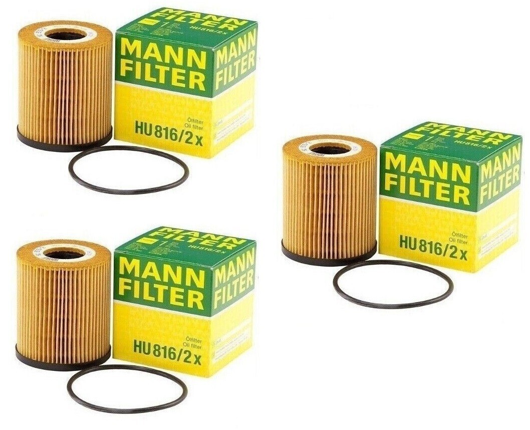 For Mini R52 R53 Cooper 02-08 1.6 L4 Set of 3 Engine Oil Filters HU8162x OEM