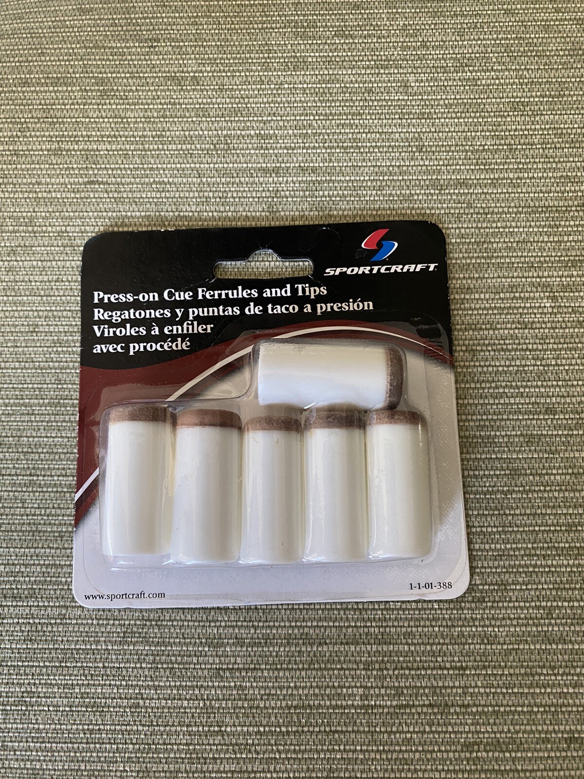 Sportcraft Press On Leather Tip Ferrules & Tips Billiard Pool Cue Vintage