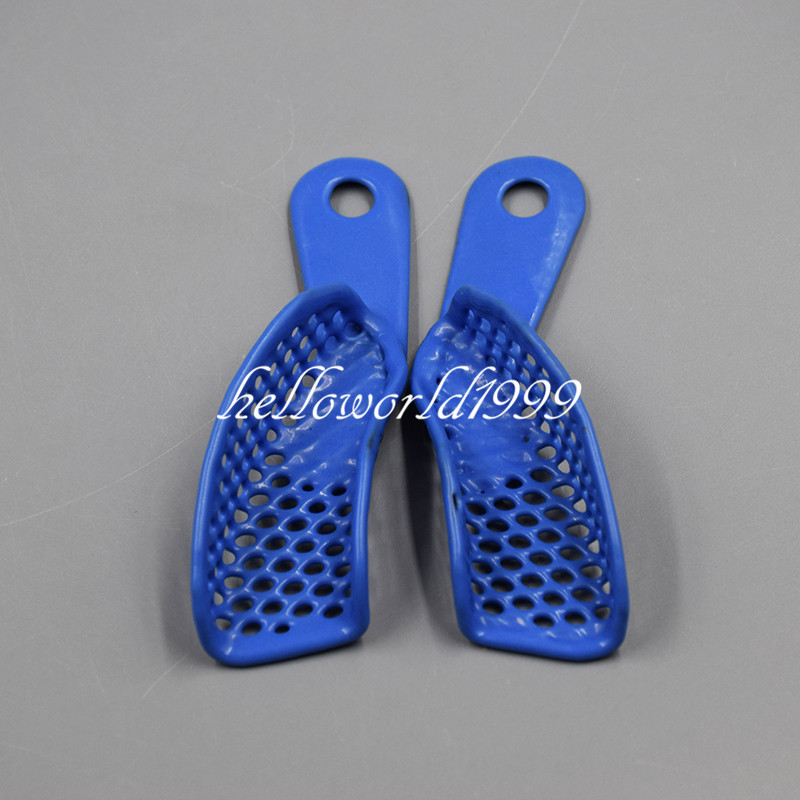 1 Pair Dental Plastic-Stainless Steel Quadrant Impression Trays Upper + Lower