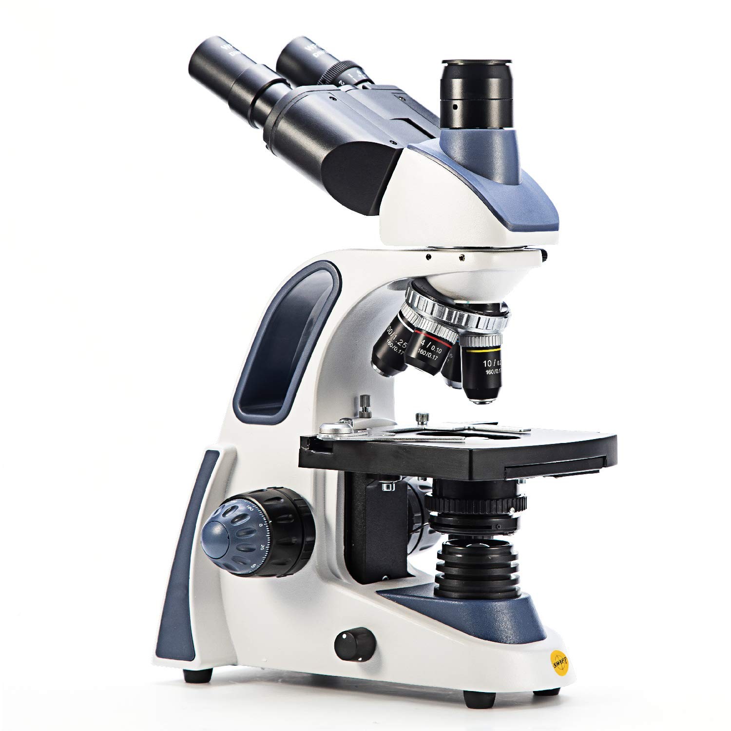 Compound trinocular Microscope, 40X-2500X Digital Lab trinocular Compound LED...