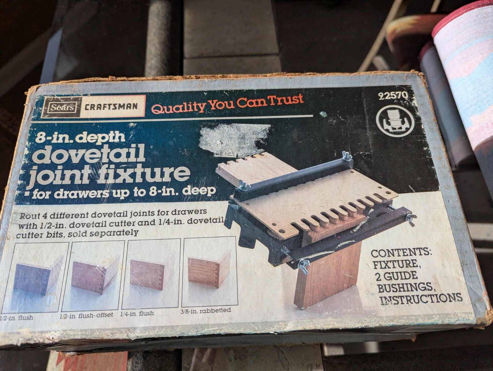 Craftsman 9_2570 8in Depth Dovetail Fixture W/ Guide Bushings Vintage in box