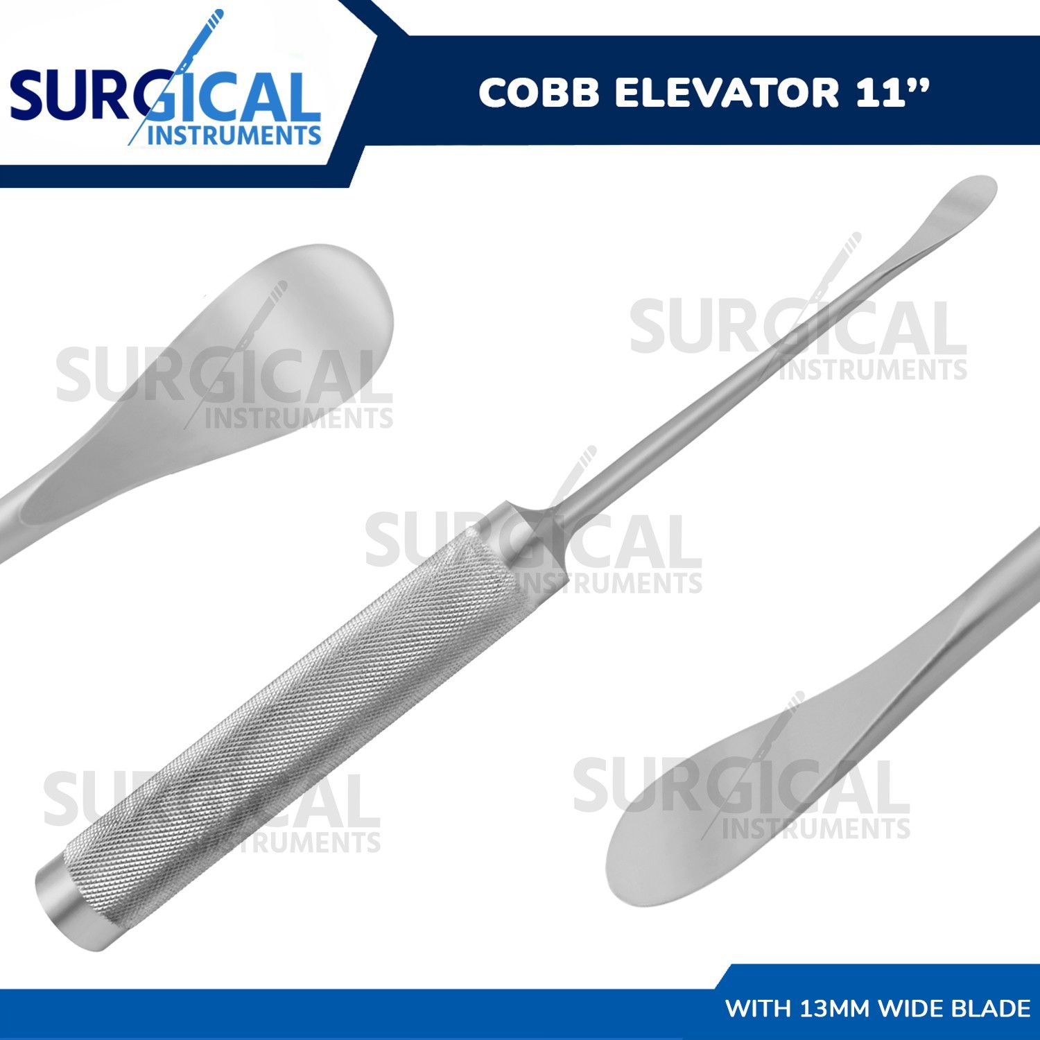 Elevator Spinal Cobb 11" Curved with 13mm Wide Blade Orthopedic German Grade