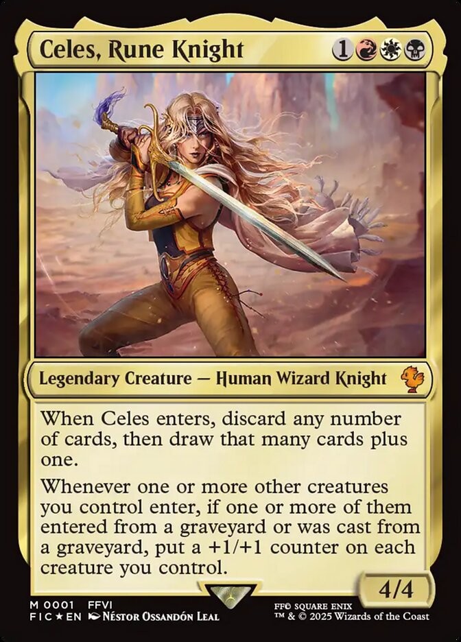 Celes, Rune Knight 1 M Foil FIC MTG NM