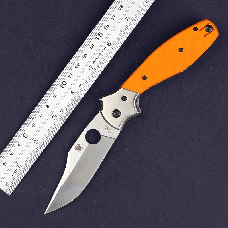 Schempp Knife Saber Tool Steel Blade Thickened Steel Orange G10 Handle Outdoor