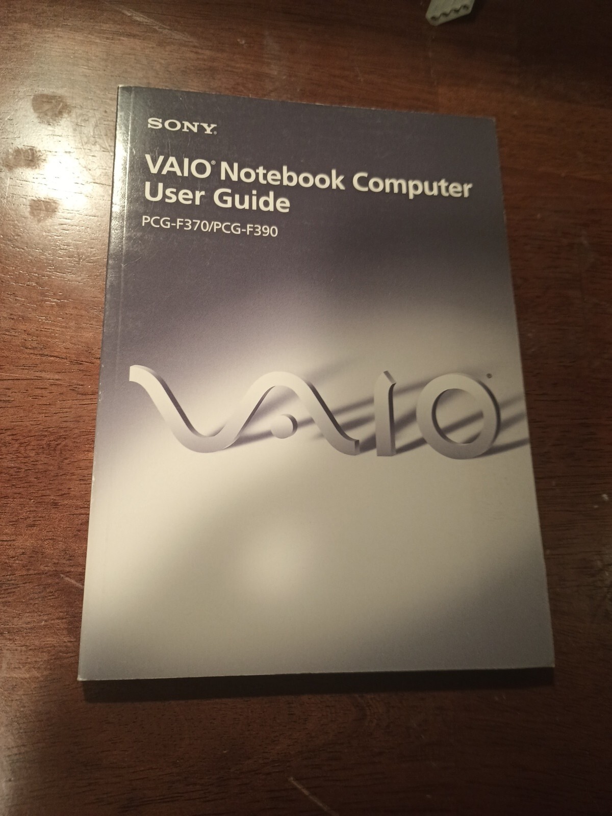 Sony Vaio Notebook Computer User Guide - For Laptop Models PCG-F370 & PCG-F390