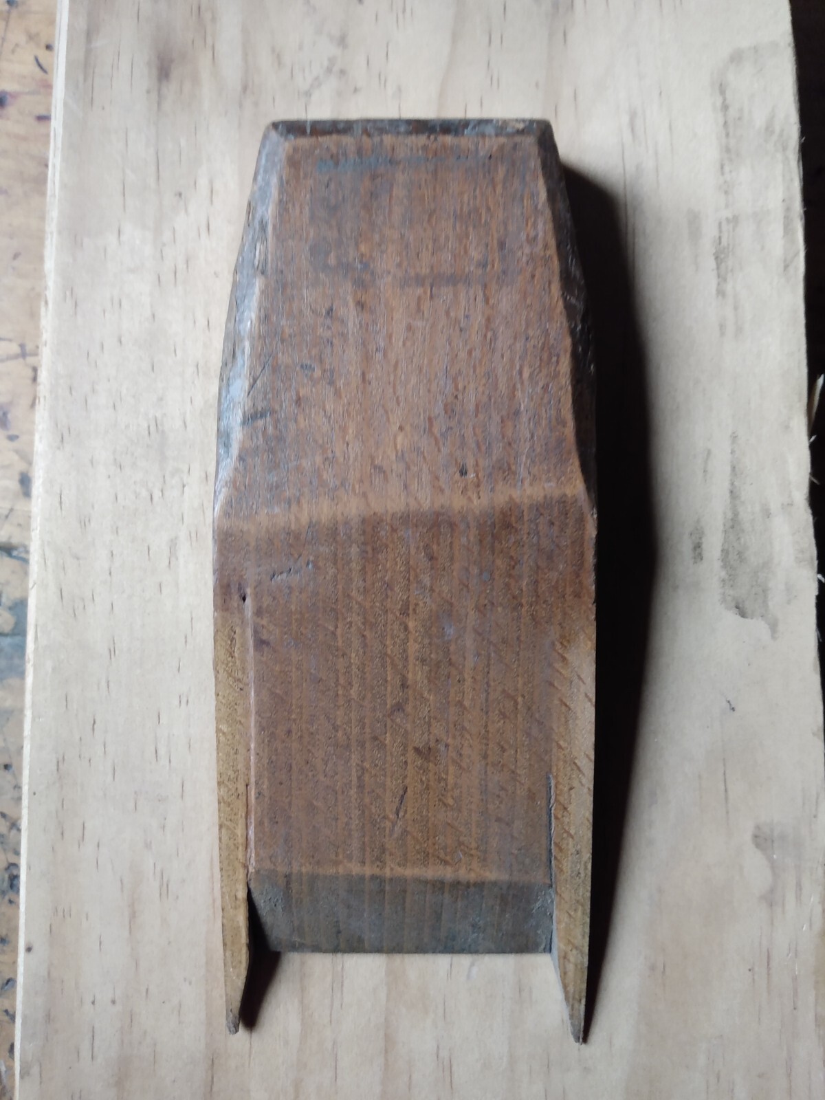 Wooden wedge for vintage wooden planes.(from New York tool company).