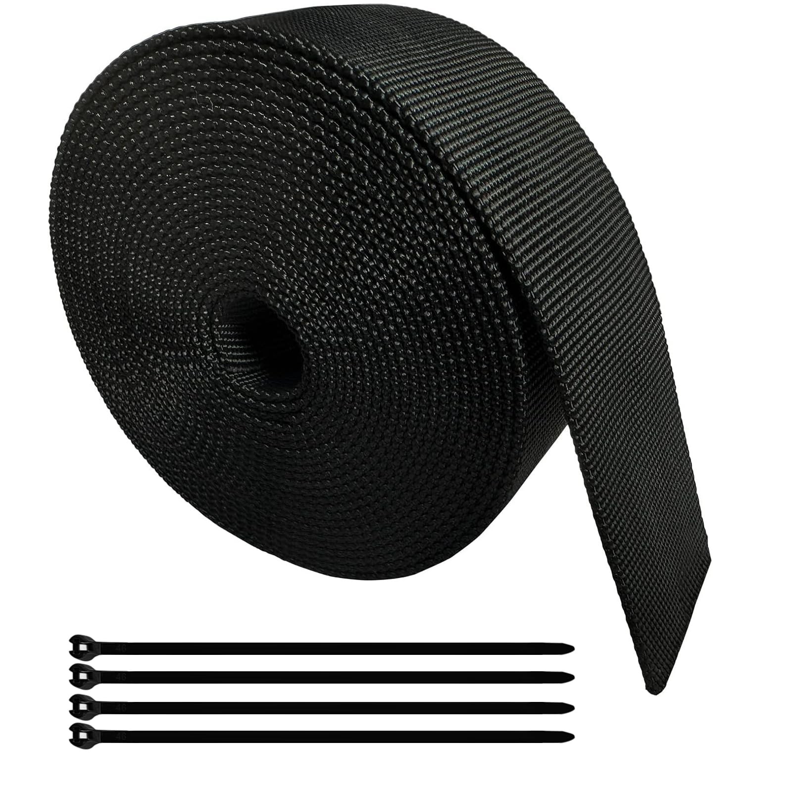 XIALUO Anchor Chain Protective Cover Winch Rope 2.1 inches x 10 feet, Black