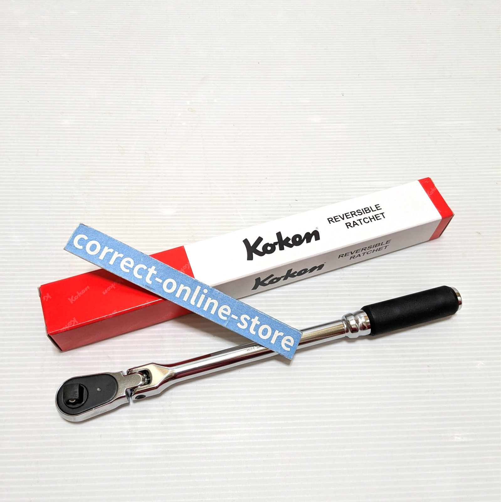 ko-ken Z-EAL 3/8 (9.5 mm) sq 72 Gear Swing Head Long Ratchet Handle 3726Z-280