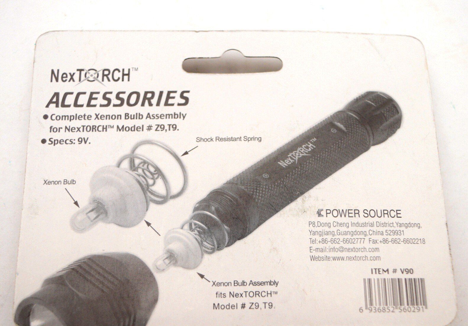 2 NexTORCH High Intensity Xenon Bulb Assemblies Z9 T9 Flashlight Replacements