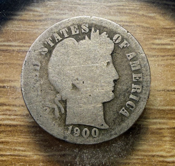 1900-P Barber Dime - Actual Coin Shown - Free Shipping & Tracking INV#816