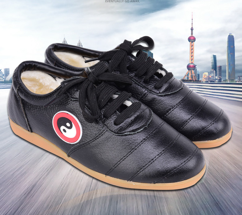 Winter Unisex Fleece lined Wushu Shoes Chinese Kung Fu Martial Arts Tai Chi Shoe