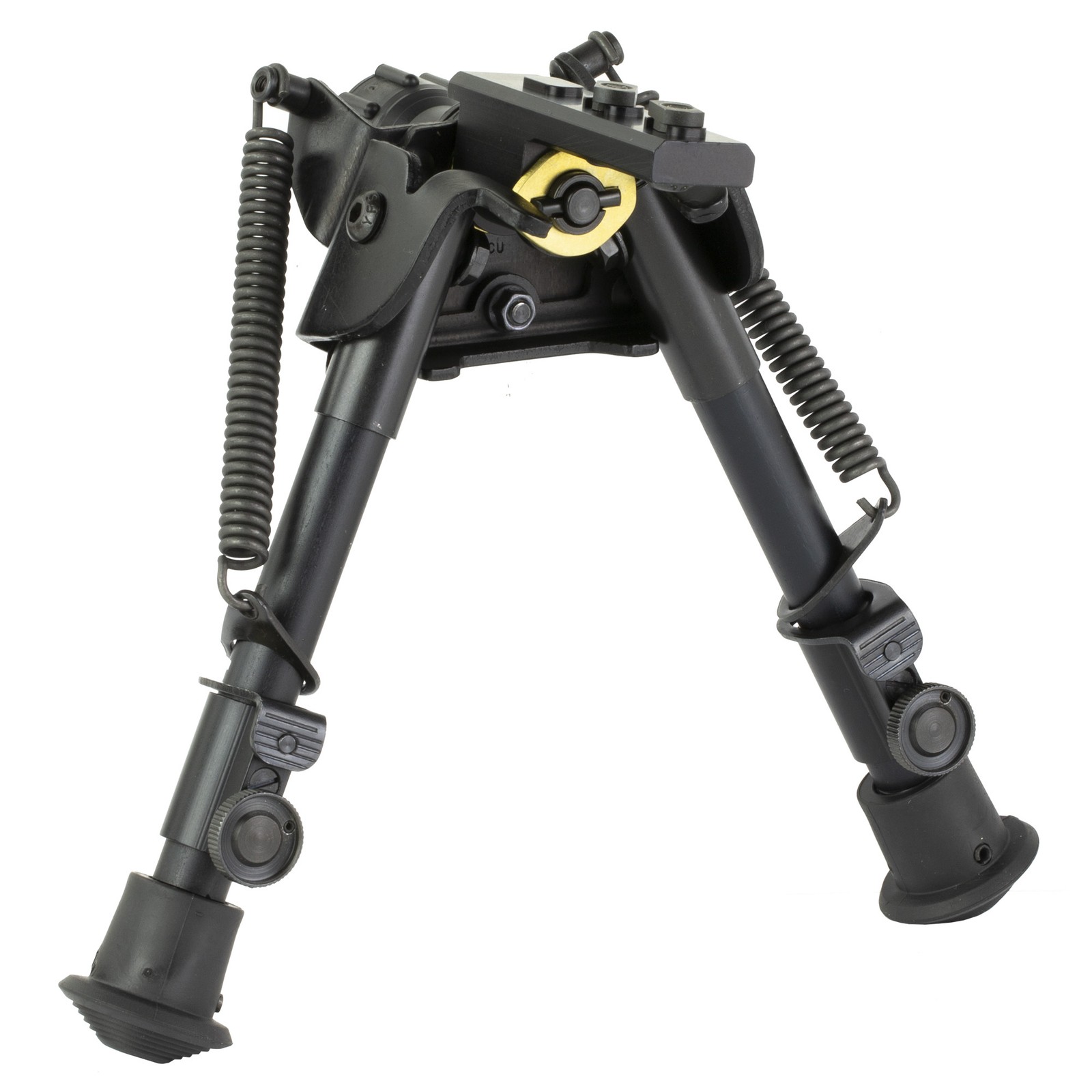 Harris Bipods S-BRM-LOK Swivel BR M-LOK 6-9" Black Steel/Aluminum Rubber Feet