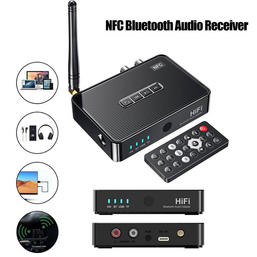 Long Range Bluetooth 5.3 Receiver 3.5mm AUX Audio Adapter For TV Home Stereo USA